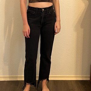 American Apparel Black Step Hem Jeans